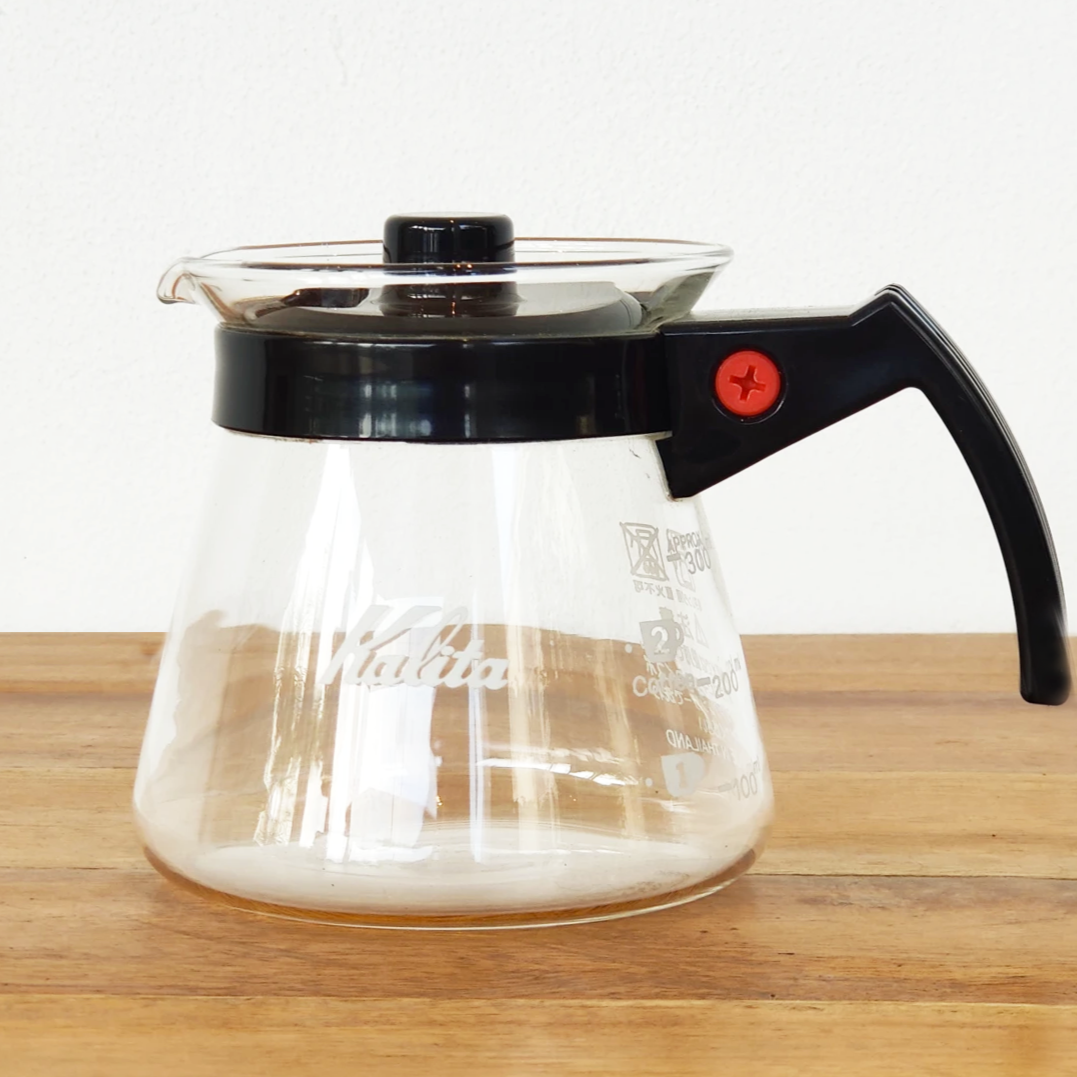 Kalita Glass Server (Black Plastic Handle)