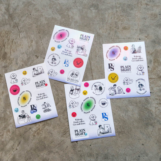 Plain Sight's full collection of holographic sticker sheets
